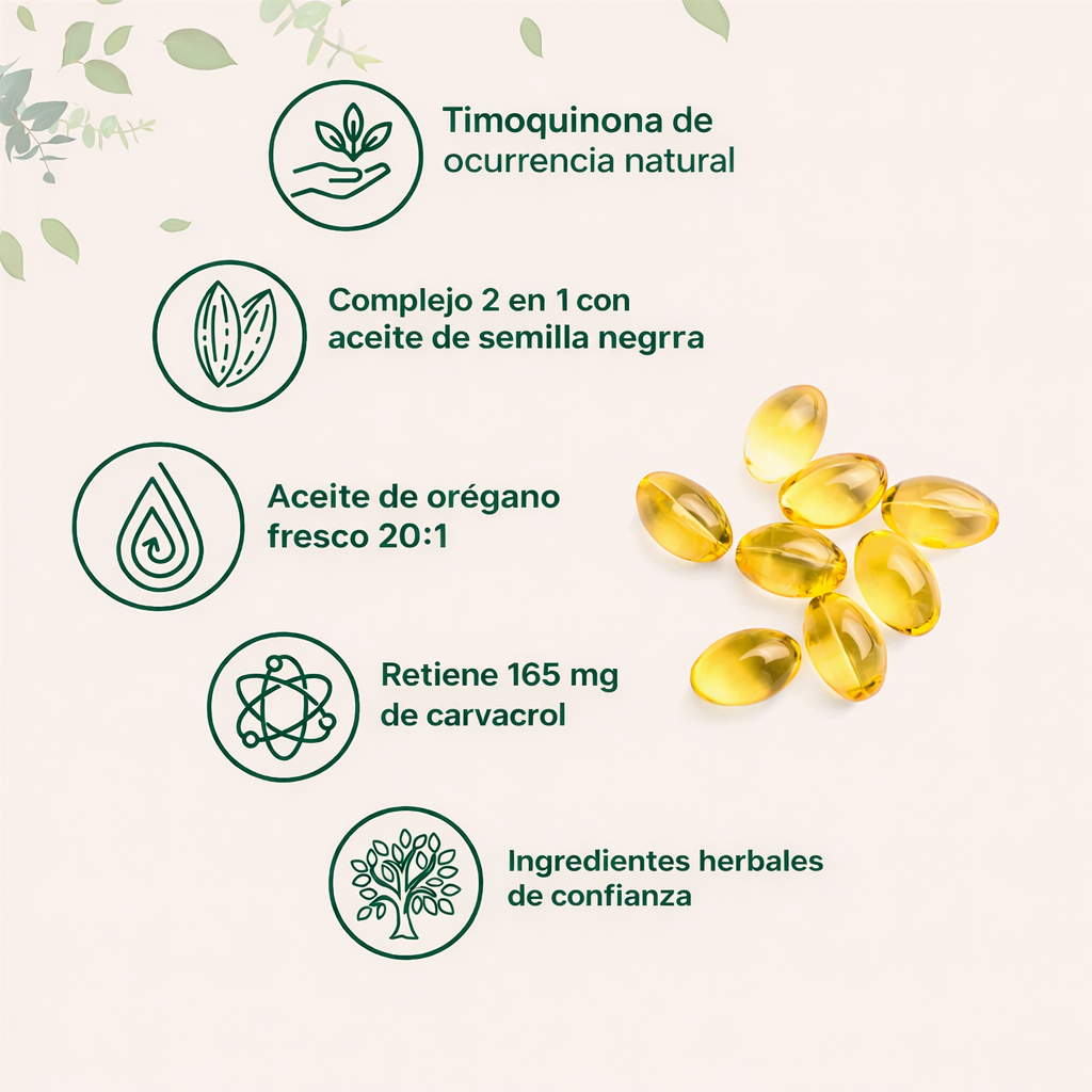 Micro Ingredients Aceite de orégano con aceite de semilla negra (Black Seed Oil)